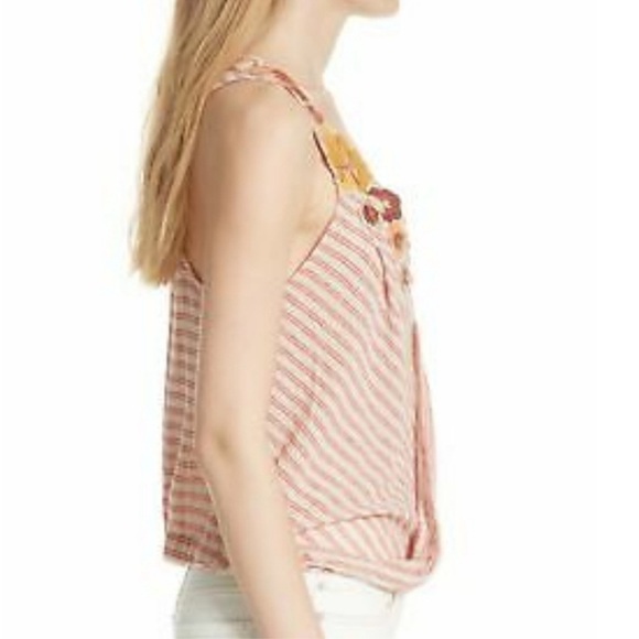 Free People floral embroidered tank top - Picture 3 of 6